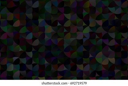 Dark Silver, Gray vector red banner with set of circles, dots. Donuts Background. Creative Design Template. Technological halftone illustration.