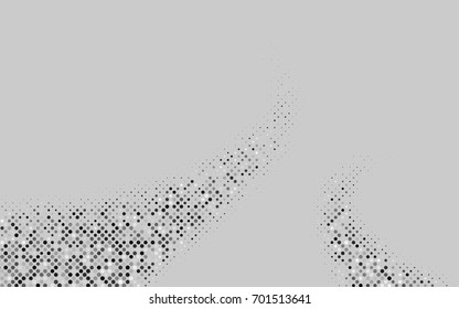 Dark Silver, Gray vector red banner with set of circles, dots. Donuts Background. Creative Design Template. Technological halftone illustration.