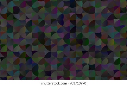 Dark Silver, Gray vector red banner with set of circles, dots. Donuts Background. Creative Design Template. Technological halftone illustration.