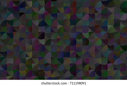 Dark Silver, Gray vector red pattern of geometric circles, shapes. Colorful mosaic banner. Geometric background with colored disks.