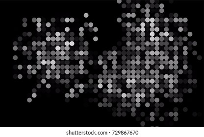 Dark Silver, Gray vector red pattern of geometric circles, shapes. Colorful mosaic banner. Geometric background with colored disks.