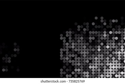 Dark Silver, Gray vector red pattern of geometric circles, shapes. Colorful mosaic banner. Geometric background with colored disks.
