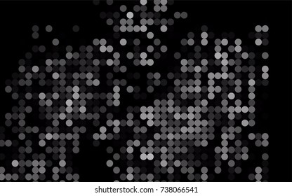Dark Silver, Gray vector red pattern of geometric circles, shapes. Colorful mosaic banner. Geometric background with colored disks.