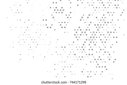 Dark Silver, Gray vector red banner with set of circles, dots. Donuts Background. Creative Design Template. Technological halftone illustration.