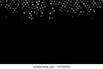 Dark Silver, Gray vector red banner with set of circles, dots. Donuts Background. Creative Design Template. Technological halftone illustration.