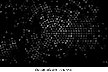 Dark Silver, Gray vector red pattern of geometric circles, shapes. Colorful mosaic banner. Geometric background with colored disks.