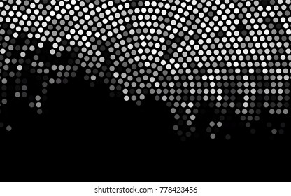 Dark Silver, Gray vector red pattern of geometric circles, shapes. Colorful mosaic banner. Geometric background with colored disks.