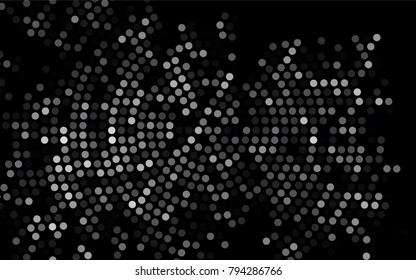 Dark Silver, Gray vector red pattern of geometric circles, shapes. Colorful mosaic banner. Geometric background with colored disks.