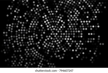Dark Silver, Gray vector red pattern of geometric circles, shapes. Colorful mosaic banner. Geometric background with colored disks.