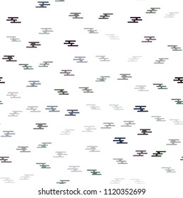 Dark Silver, Gray vector seamless layout with flat lines. Shining colored illustration with narrow lines. The pattern can be used for websites.