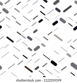Dark Silver, Gray vector seamless background with straight lines. Blurred decorative design in simple style with lines. The pattern can be used as ads, poster, banner for commercial.
