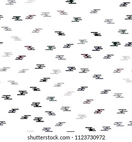 Dark Silver, Gray vector seamless layout with flat organic line shapes. Blurred decorative design in simple style with lines. The pattern can be used for businews ad, booklets, leaflets