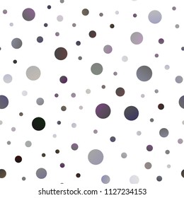 Dark Silver, Gray vector seamless pattern with spheres. Blurred decorative design in abstract style with bubbles. New design for ad, poster, banner of your website.