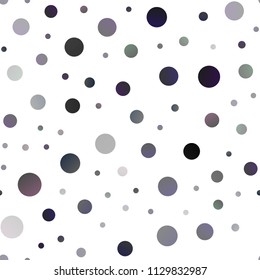 Dark Silver, Gray vector seamless background with dots. Blurred decorative design in abstract style with bubbles. New design for ad, poster, banner of your website.