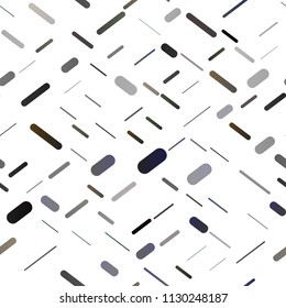 Dark Silver, Gray vector seamless background with straight lines. Decorative shining illustration with lines on abstract template. The pattern can be used for websites.