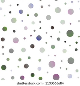 Dark Silver, Gray vector seamless template with circles. Blurred decorative design in abstract style with bubbles. The pattern can be used for aqua ad, booklets.