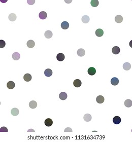 Dark Silver, Gray vector seamless template with circles. Illustration with set of shining colorful abstract circles. The pattern can be used for aqua ad, booklets.