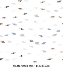 Dark Silver, Gray vector seamless template with repeated sticks. Modern geometrical abstract illustration with staves. Best design for your ad, poster, banner.