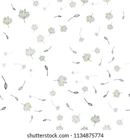 Dark Silver, Gray vector seamless hand painted pattern. leaves on elegant natural pattern with gradient. The textured pattern for website.