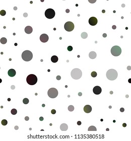 Dark Silver, Gray vector seamless background with bubbles. Blurred decorative design in abstract style with bubbles. Pattern can be used as texture of water, rain drops.