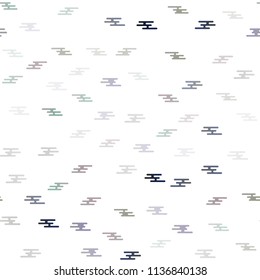 Dark Silver, Gray vector seamless template with repeated line shapes. Lines on blurred abstract background with gradient. The pattern can be used as ads, poster, banner for commercial.
