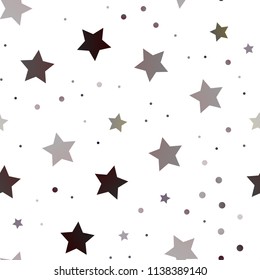 Dark Silver, Gray vector seamless layout with bright stars. Modern geometrical abstract illustration with stars. The pattern can be used for websites.