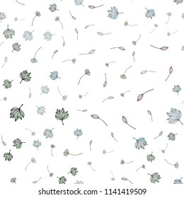 Dark Silver, Gray vector seamless doodle texture. Decorative illustration with leaves on abstract template. The best blurred design for your business.