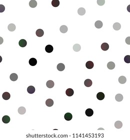 Dark Silver, Gray vector seamless cover with spots. Modern abstract illustration with colorful water drops. Completely new template for your brand book.