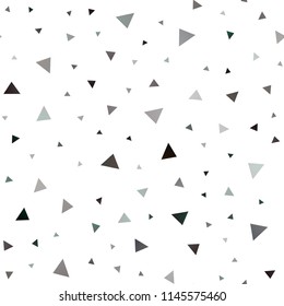 Dark Silver, Gray vector seamless backdrop with lines, triangles. Decorative design in abstract style with triangles. Modern template for your landing page.