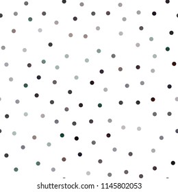 Dark Silver, Gray vector seamless layout with circle shapes. Beautiful colored illustration with blurred circles in nature style. The pattern can be used for aqua ad, booklets.