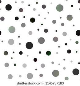 Dark Silver, Gray vector seamless template with circles. Modern abstract illustration with colorful water drops. Completely new template for your brand book.