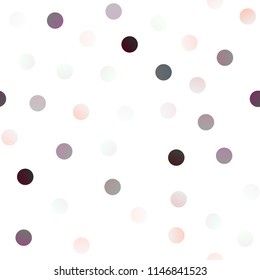 Dark Silver, Gray vector seamless template with circles. Modern abstract illustration with colorful water drops. Pattern can be used as texture of water, rain drops.