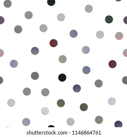 Dark Silver, Gray vector seamless cover with spots. Blurred decorative design in abstract style with bubbles. New design for ad, poster, banner of your website.