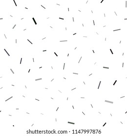 Dark Silver, Gray vector seamless template with repeated sticks. Blurred decorative design in simple style with lines. The template can be used as a background.