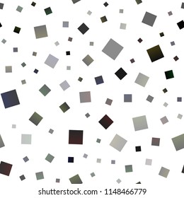 Dark Silver, Gray vector seamless layout with lines, rectangles. Decorative design in abstract style with rectangles. Pattern for commercials.