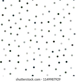 Dark Silver, Gray vector seamless cover with spots. Modern abstract illustration with colorful water drops. The pattern can be used for beautiful websites.