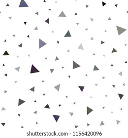 Dark Silver, Gray vector seamless backdrop with lines, triangles. Illustration with set of colorful triangles. Pattern for busines ad, booklets, leaflets