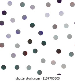 Dark Silver, Gray vector seamless pattern with spheres. Beautiful colored illustration with blurred circles in nature style. New design for ad, poster, banner of your website.