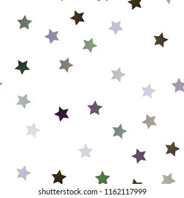 Dark Silver, Gray vector seamless layout with bright stars. Stars on blurred abstract background with gradient. The template can be used as a background.