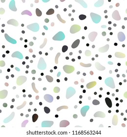 Dark Silver, Gray vector seamless cover with circles. Illustration with set of shining colorful abstract circles. Trendy design for wallpaper, fabric makers.
