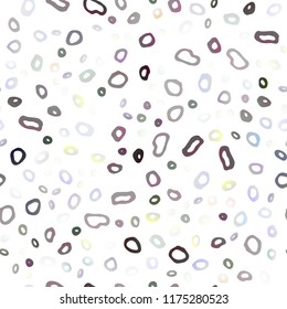Dark Silver, Gray vector seamless texture with disks. Colorful illustration with blurred circles in nature style. Pattern for design of window blinds, curtains.
