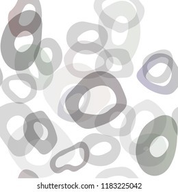 Dark Silver, Gray vector seamless pattern with spheres. Blurred decorative design in abstract style with bubbles. Trendy design for wallpaper, fabric makers.