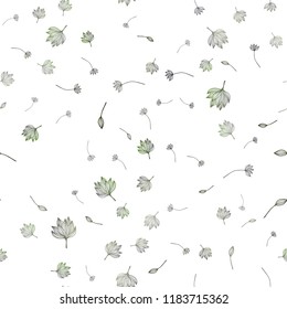 Dark Silver, Gray vector seamless doodle texture. Glitter abstract illustration with doodles and leaves. Pattern for coloring books and pages for kids.