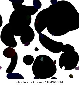 Dark Silver, Gray vector seamless backdrop with dots, spots. Glitter abstract illustration with blurred drops of rain. Trendy design for wallpaper, fabric makers.