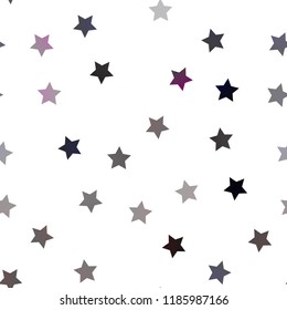 Dark Silver, Gray vector seamless layout with bright stars. Modern geometrical abstract illustration with stars. The template can be used as a background.