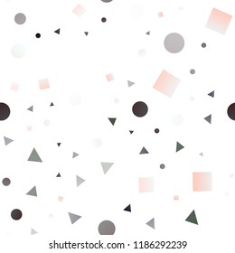 Dark Silver, Gray vector seamless cover in polygonal style with circles. Circles, lines, rhombus with colorful gradient. Template for business cards, websites.