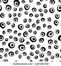 Dark Silver, Gray vector seamless cover with circles. Glitter abstract illustration with blurred drops of rain. Trendy design for wallpaper, fabric makers.