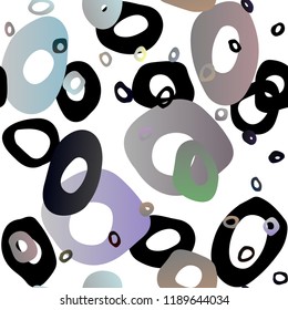Dark Silver, Gray vector seamless pattern with spheres. Colorful illustration with blurred circles in nature style. Pattern for trendy fabric, wallpapers.