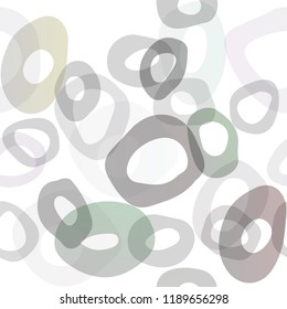 Dark Silver, Gray vector seamless pattern with spheres. Colorful illustration with blurred circles in nature style. Design for textile, fabric, wallpapers.