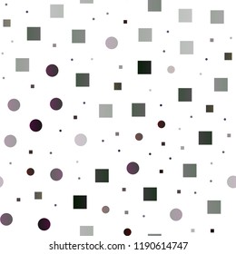 Dark Silver, Gray vector seamless cover with circles, cubes. Illustration with set of shining colorful abstract circles, cubes. Template for business cards, websites.